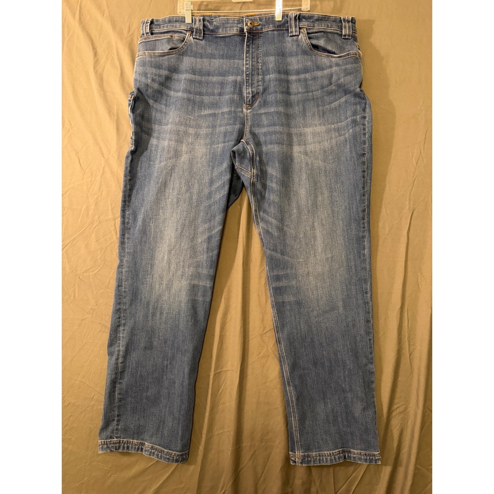 Duluth Trading Co Ballroom Double Flex Jeans Mens 46x34 Relaxed Fit Blue Denim